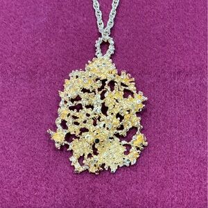 24 k gold electroplate “Coral Tree” on 24” chain